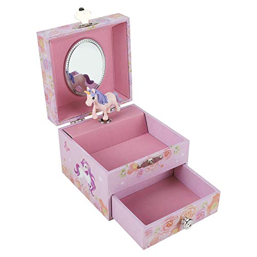 Musical Unicorn Jewellery Box With Drawer | Pink