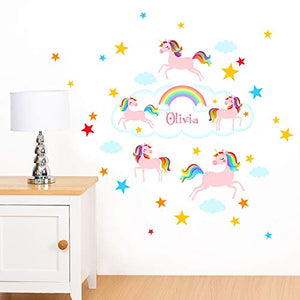 unicorn clouds wall sticker