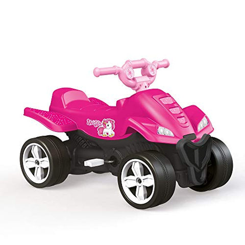 Unicorn Themed Pedal Quad Kids Ride On Pink | Dolu 