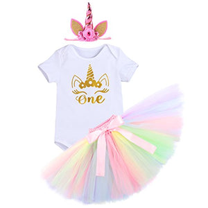 1st Birthday Unicorn Cake Smash Photo Shoot Outfit | Princess Unicorn | Pastel Tutu
