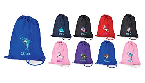 Personalised Children's Swim Bag - Embroidered Unicorn - Personalised with Kids Name.