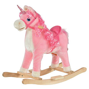 Kids Pink Rocking Unicorn | Children's Rocker | Toy Gift | 36 - 72 Months | Pink