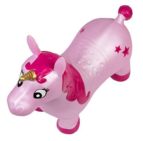 Pink Unicorn Gold Horn Sit On Bouncer 
