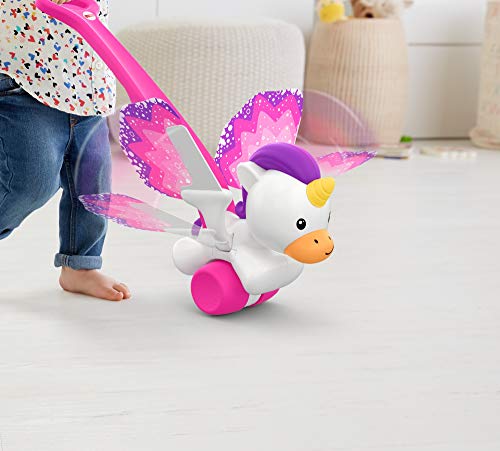 Pink, White & Purple Dream Land Unicorn Push Along Toy | Fisher Price 