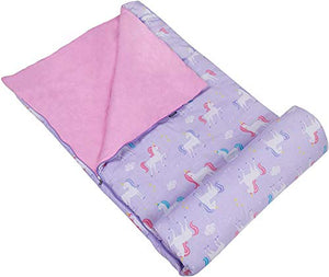 Children's Sleepover Sleeping Bags | Unicorn Design | Lilac & Pink