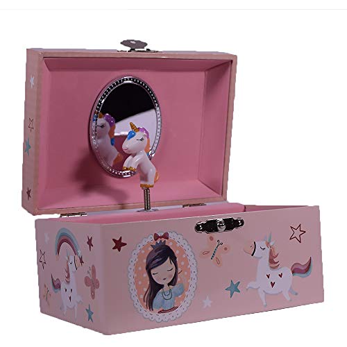 Wind Up Musical Jewellery Box Girls Unicorn Design- Birthday Gift