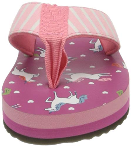 Pink unicorn girls flip flops 
