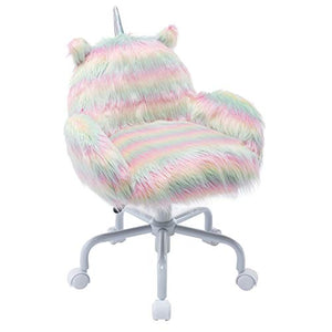 Kids Adjustable Unicorn Design Computer Chair 