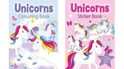 unicorn sticker books x 2