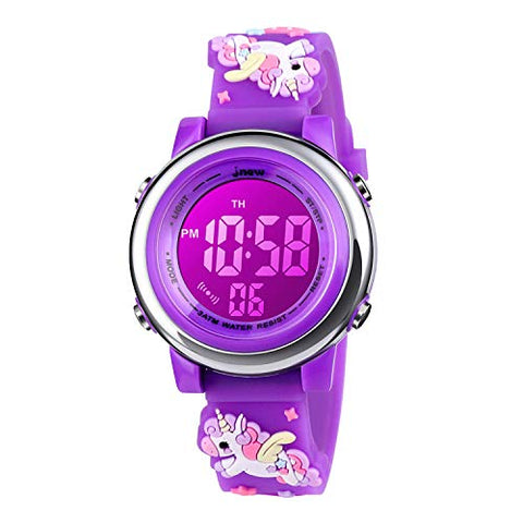 Unicorn Purple Digital Watch For Girls