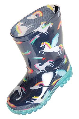 Unicorn Kids Wellingtons Blue 