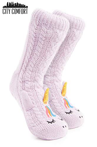 Unicorn Slipper Socks | Thick And Fleecy Sizes: 3 4 5 6 7 8