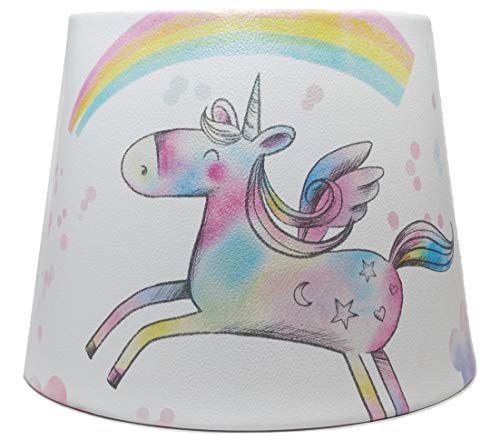 Unicorn & Rainbow Lampshade Girls Bedroom