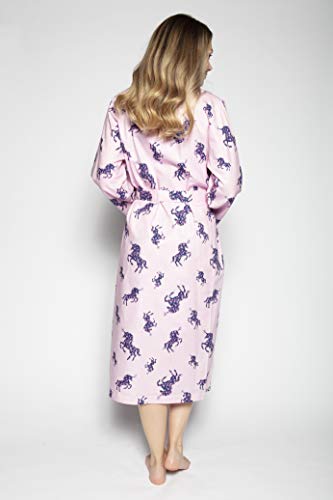 Ladies Unicorn Dressing Gown Robe | Pink 