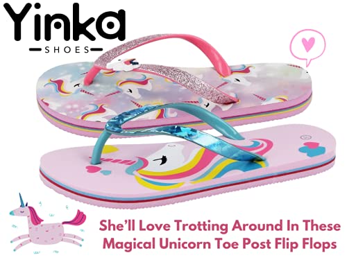 Yinka Shoes | Unicorn Flip Flops | Girls 