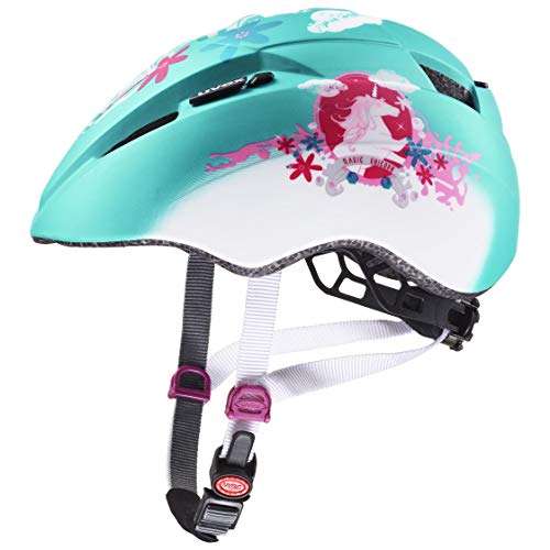 uvex Unisex-Youth, Kid 2 cc Bike Helmet, Mint Unicorn mat, 46-52 cm