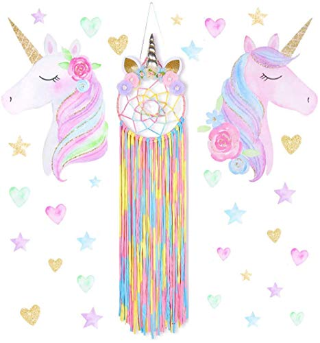 Multicoloured Unicorn Dream Catcher For Bedroom | Wall Hanging 