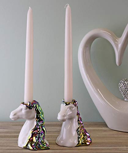 Set Of 2 Unicorn Candle Stick Holders 