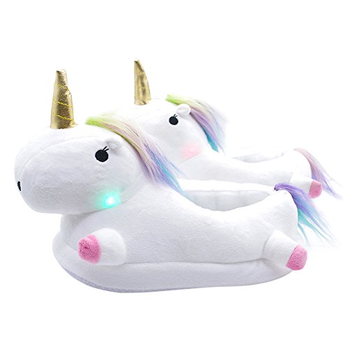 Light Up Unicorn Slippers For Women Novelty Unicorn Gift – All