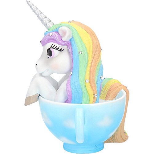 Sweet Unicorn In A Teacup Figurine 