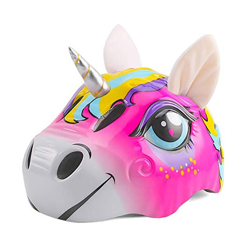 Unicorn 3D Bike Helmet For Kids | Pink | Rear Light | 2-6 Years Old 