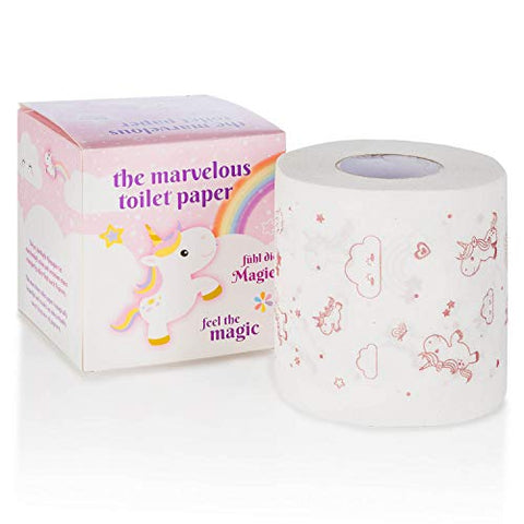 Novelty Unicorn Toilet Paper | Popcorn Scented Aroma | Secret Santa Gift 