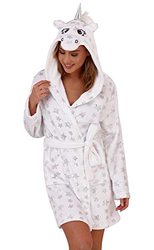 Fluffy & Soft Unicorn Dressing Gown White Women