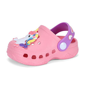 Girls Unicorn Clogs | Non-Slip Beach Shoes | Kids | Pink 