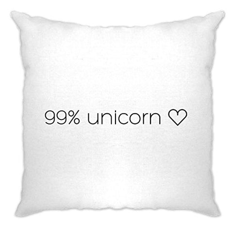 99% Unicorn Heart Believe In Unicorns I Am A Unicorn Magical Girly I Don't Believe In Humans Mythical Creature Rainbows Birthday Novelty Cushion Cover Sofa Home Cool Birthday Gift Present