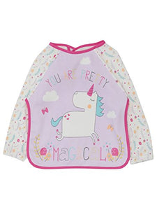 Cool unicorn baby coverall bib apron pink lilac