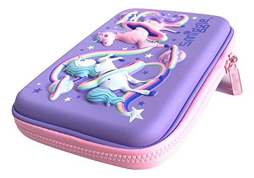 Smiggle Pink Lilac Unicorns Pencil Case Hardtop Single