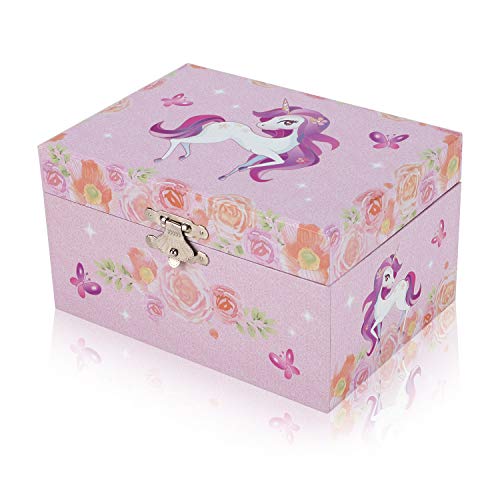 Floral Unicorn Jewellery Box | Pink 