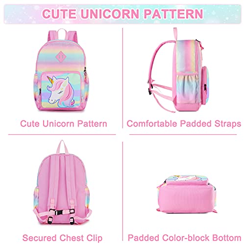 Pastel Rainbow Unicorn Backpack 