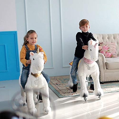 Girls Unicorn Action Pony Toy, Ride on Large 29'' for Children 3 to 6 Years Old