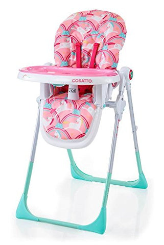 cosatto unicorn high chair - pink and blue