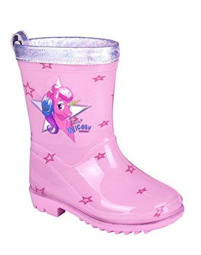 Unicorn Rain Boots for Girls - Waterproof Wellies - Pink