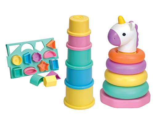 Unicorn Learning Gift Set | Stacking Cups | Unicorn Stacker | Shape Sorter 