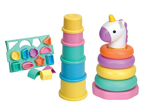 Unicorn Learning Gift Set | Stacking Cups | Unicorn Stacker | Shape Sorter 