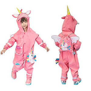 Unicorn Waterproof Puddle Suits For Girls | Pink 
