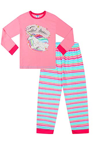 Cute Girl's in Your Wildest Dreams Unicorn Pink Long Pyjamas (6-7 Years)