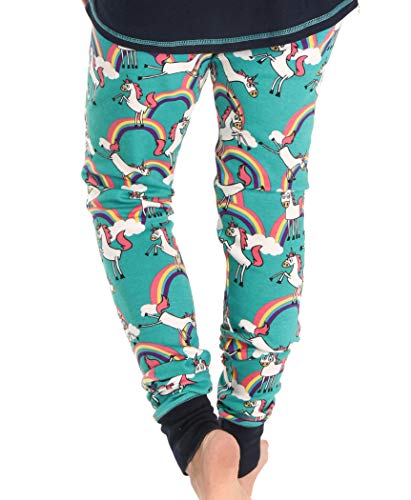 Turquoise Unicorns & Rainbows Leggings Pyjamas 