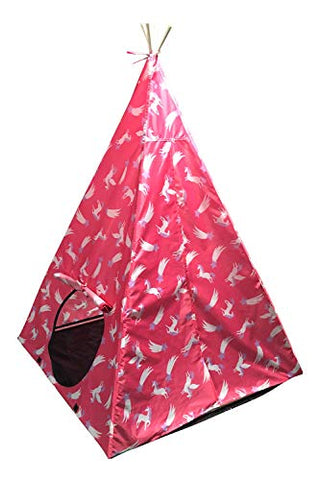 Unicorn Teepee play tent pink childrens indoors outdoors fun