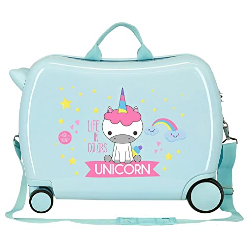 Unicorn Design Suitcase | Blue 