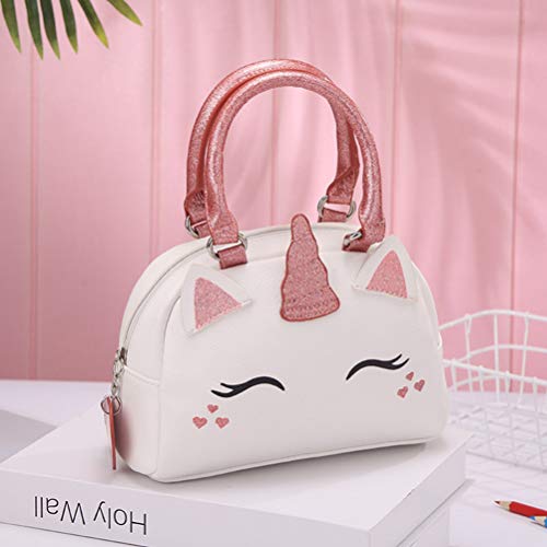 Pink Glitter & White Unicorn Handbag