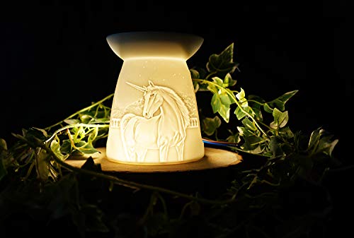 Unicorn Tealight Candle Burner Cello Lithophane Porcelain Wax Melt