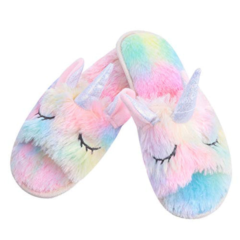 Fluffy Warm Unicorn Slippers | Slides | Sandals For Women 