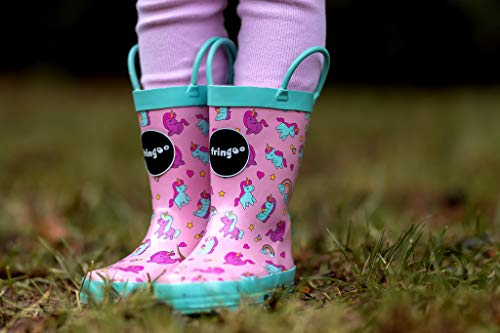Fringoo Girls Rain Boots | Wellies | Pink