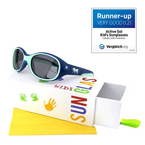 Active Sol blue unicorn children's sunglasses 