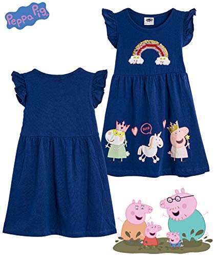 Peppa Pig Girls Dresses | Unicorn & Rainbow Design | 100% Cotton Rainb ...