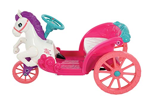 Disney Princess Unicorn Horse & Carriage | Electric Ride On Toy 6v Battery Powered